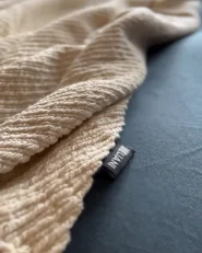Blanket YARSELI Cotton 130 x 170 cm Beige_975288