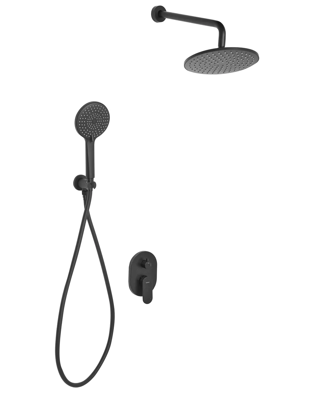 Concealed Shower Set with Rainshower TINGUIRIRICA Black