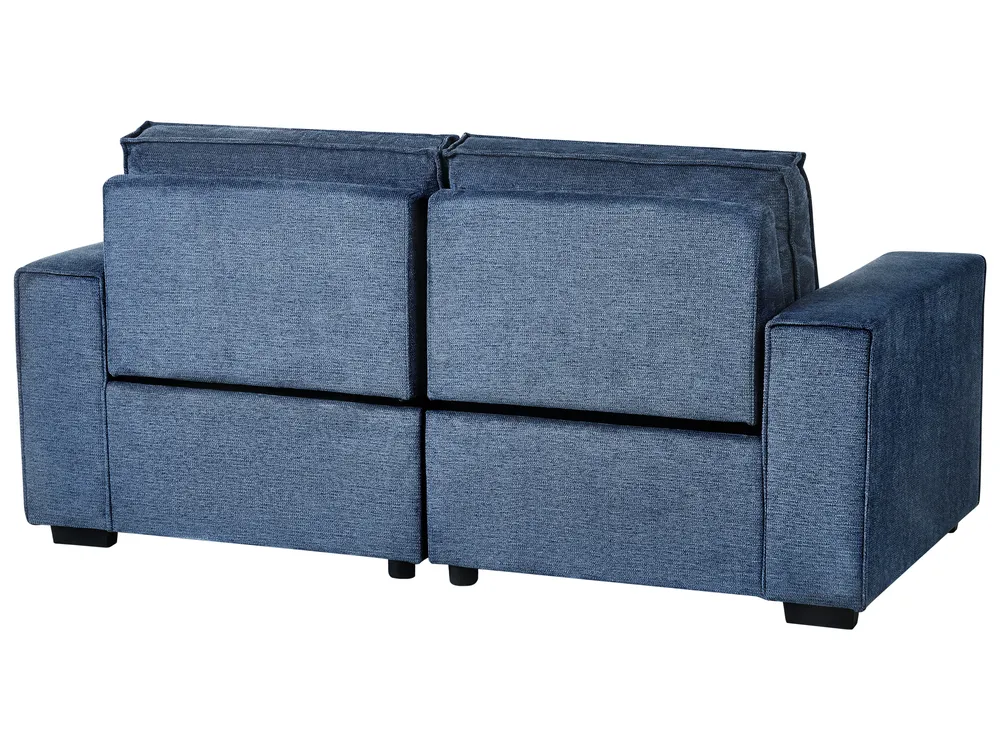 Electric Recliner Sofa 2 Seater NUKARI Fabric Blue_999329