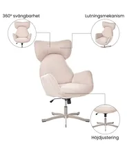 Svängbar fåtölj SONDERBY Beige_1071851
