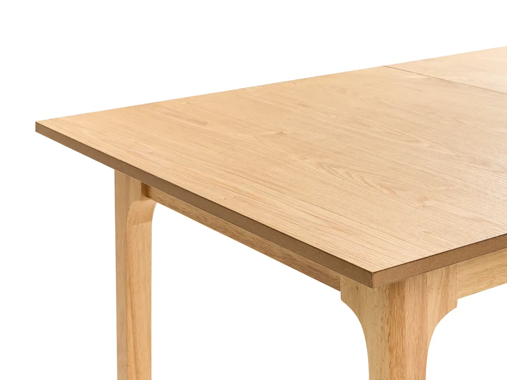 Extending Dining Table DELMAS Light Ash Wood 160/200 cm 90 cm_992926