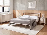 Sänky Metalli CUSSET 180 x 200 cm Vaaleanbeige_1162099