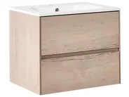 Wall Mounted Vanity Unit with Basin VITA Light Brown_1019732