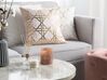 Set of 2 Decorative Cushions CASSIA 45 x 45 cm Pink Geometric Pattern