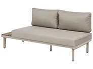 Trädgårdshörnsoffa med bord 5-sits FIVIZZANO Akaciaträ Beige_1159264
