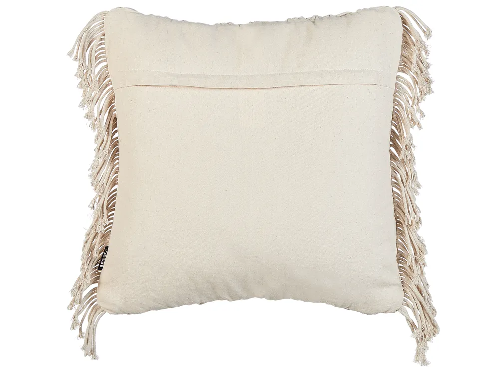 Set med 2 prydnadskuddar KIRIKKALE 45 x 45 cm Bomull Ljusbeige Geometriskt tryck_905443
