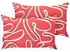 Set of 2 Outdoor Cushions KERRIA Abstract Pattern 30 x 50 cm Red