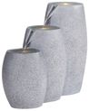 Garden Water Feature LED ARKLE Grey