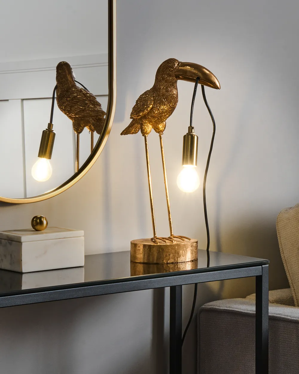 Table Lamp Toucan ARACARI Gold