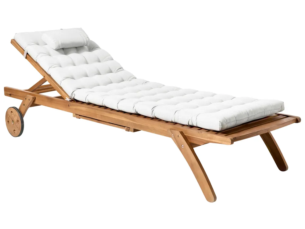 Aurinkotuolin pehmuste CESANA PREMIUM 192 x 56 cm Luonnonvalkoinen_1064997