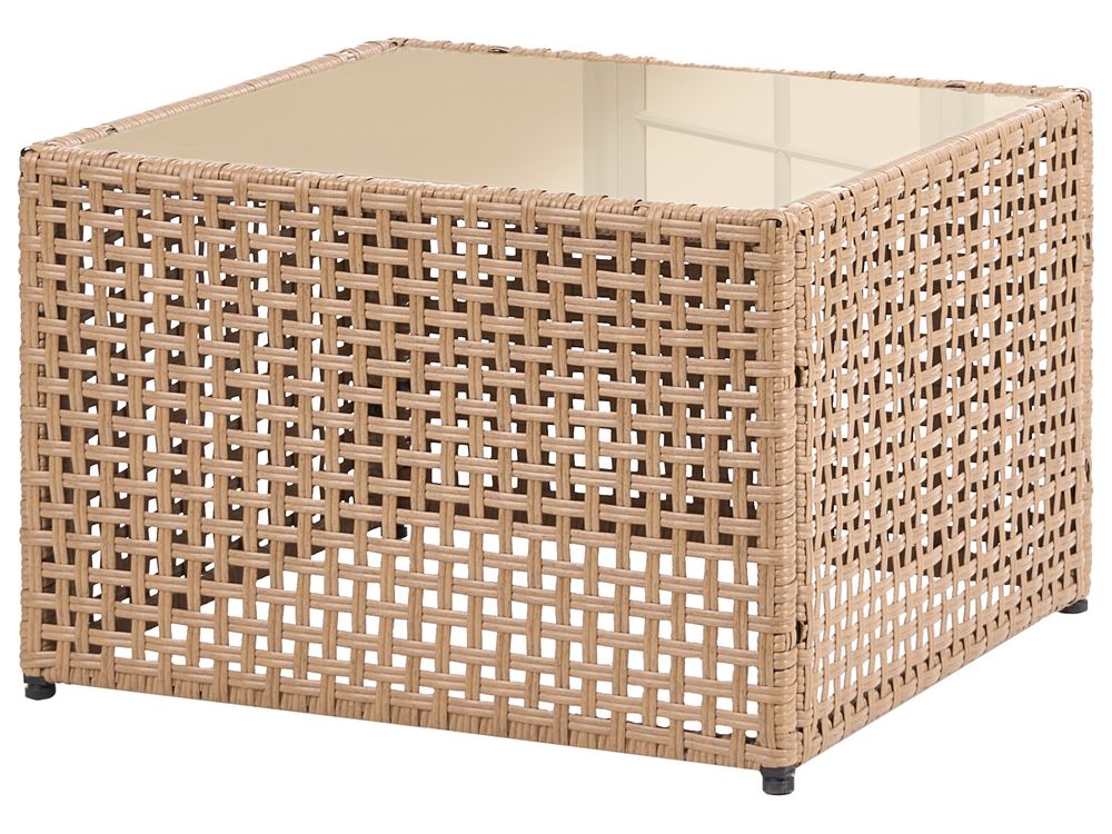 Sofabord til hagen OMEGANA 66 cm 66 cm PE-rotting Beige