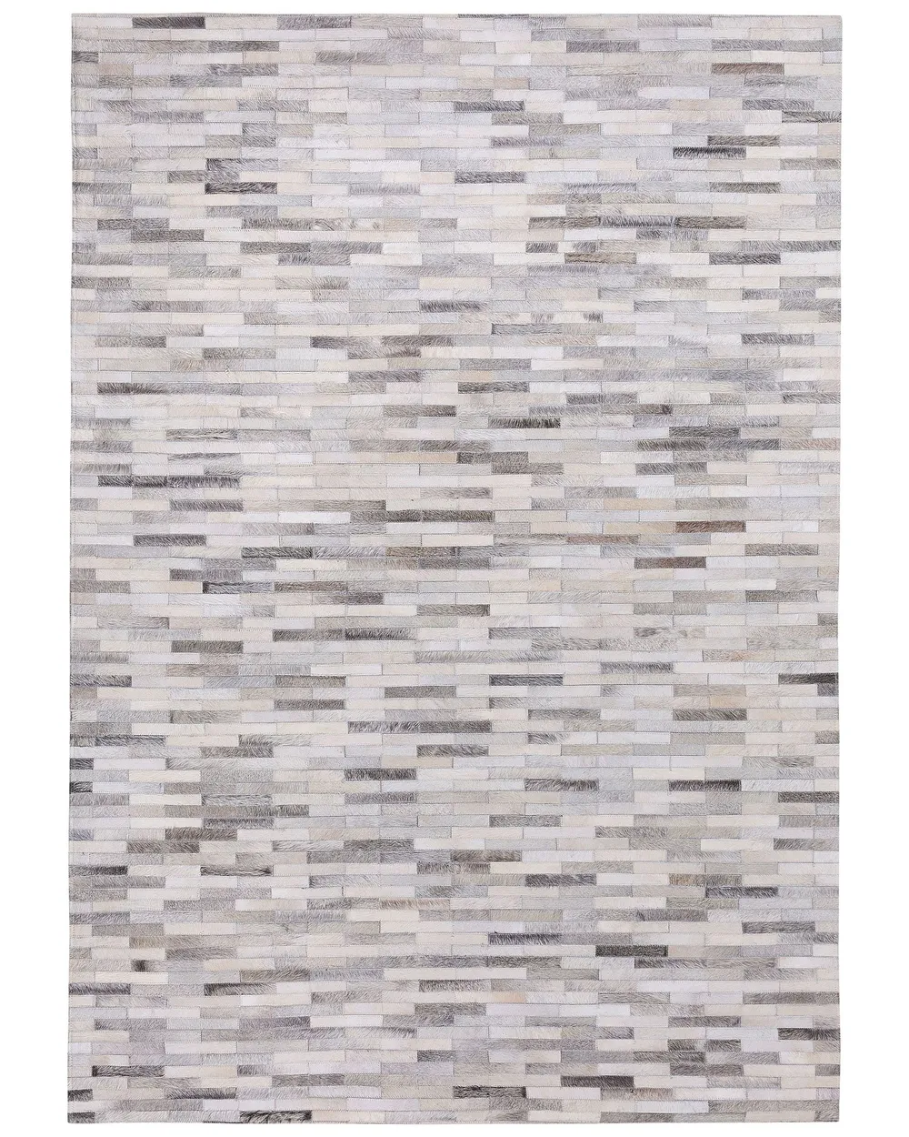 Matta AHILLI Grå 160 x 230 cm Läder_688992