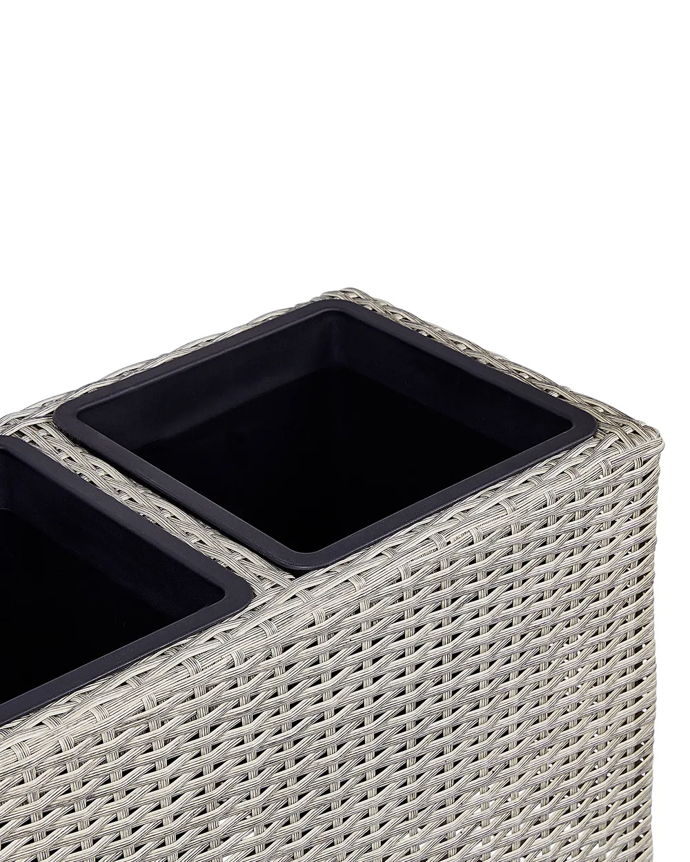 Plant Pot BELLIS 82 cm PE Rattan Light Brown_914409