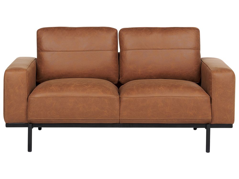 Sofa 2-seters SOVIK Kunstskinn Brun