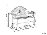 Garden Bench PAVIA 146 cm Metal Blue_1046012