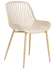 Set of 4 Dining Chairs KLEVE Beige_1007204