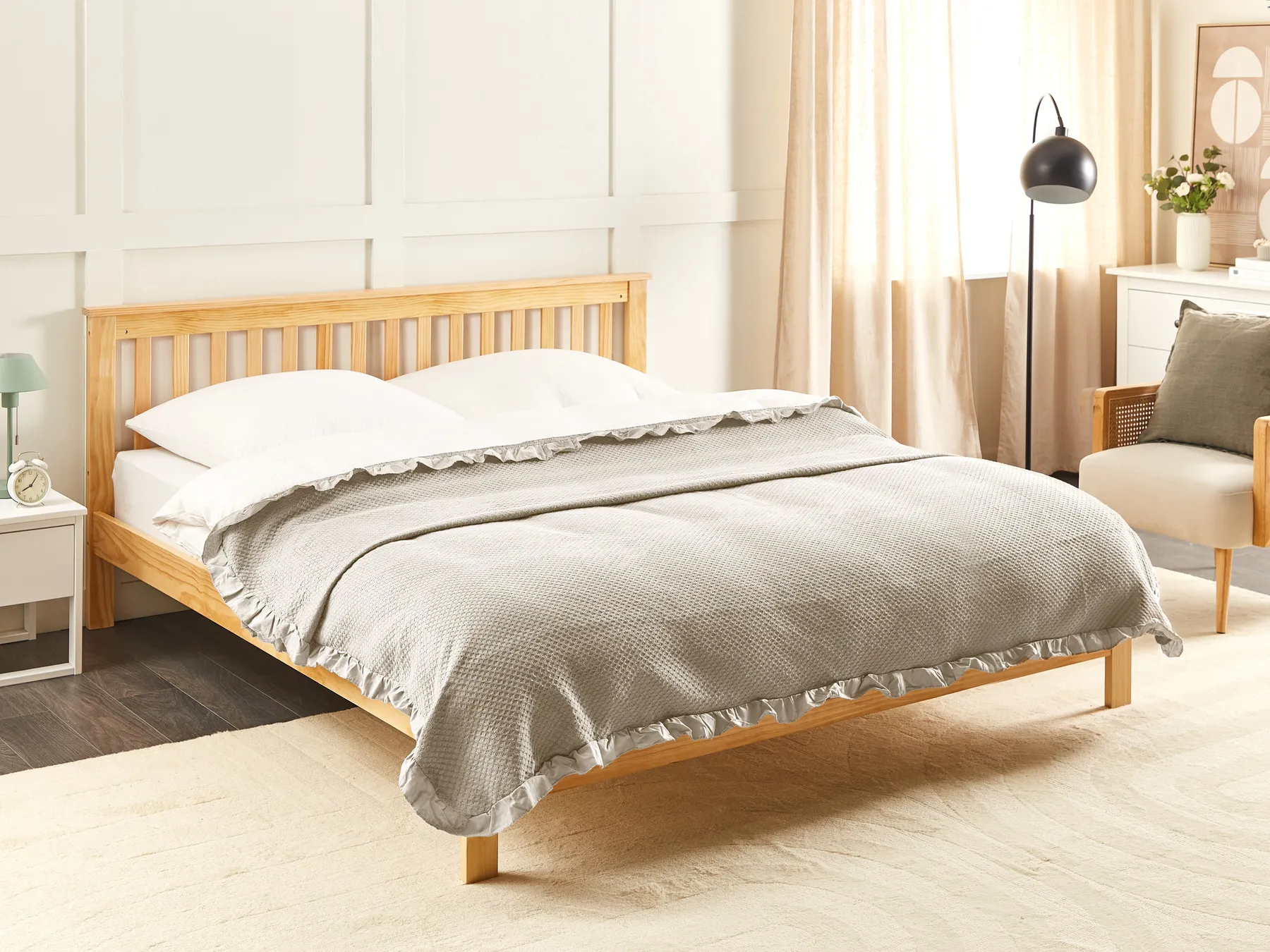 Bedspread HATTON Cotton 200 x 220 cm Taupe_915450