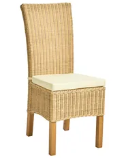 Set of 2 Dining Chairs ANDES Rattan Natural_1018428