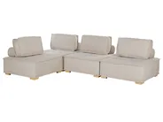 Modular Corner Sofa 4 Seater TIBRO Fabric Light Beige Right Hand_825660