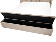 Bed with Storage Bench NOYERS Velvet Beige 180 x 200 cm (EU Super King)_834534
