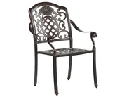 Garden Dining Set 4 Seater SALENTO with Parasol (16 Options) Metal Dark Brown_863981