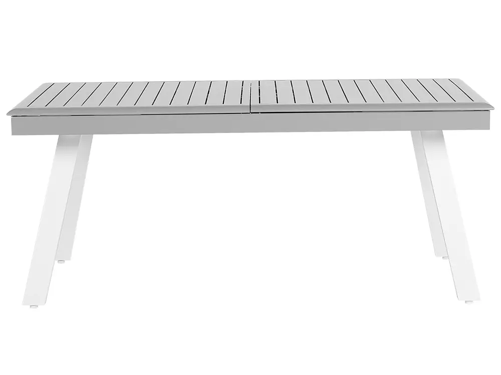 Jatkettava puutarhapöytä PERETA 175/255 cm 100 cm Metalli Vaaleanharmaa_738749