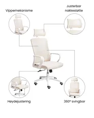Kontorstol MONARCH Beige_1073741