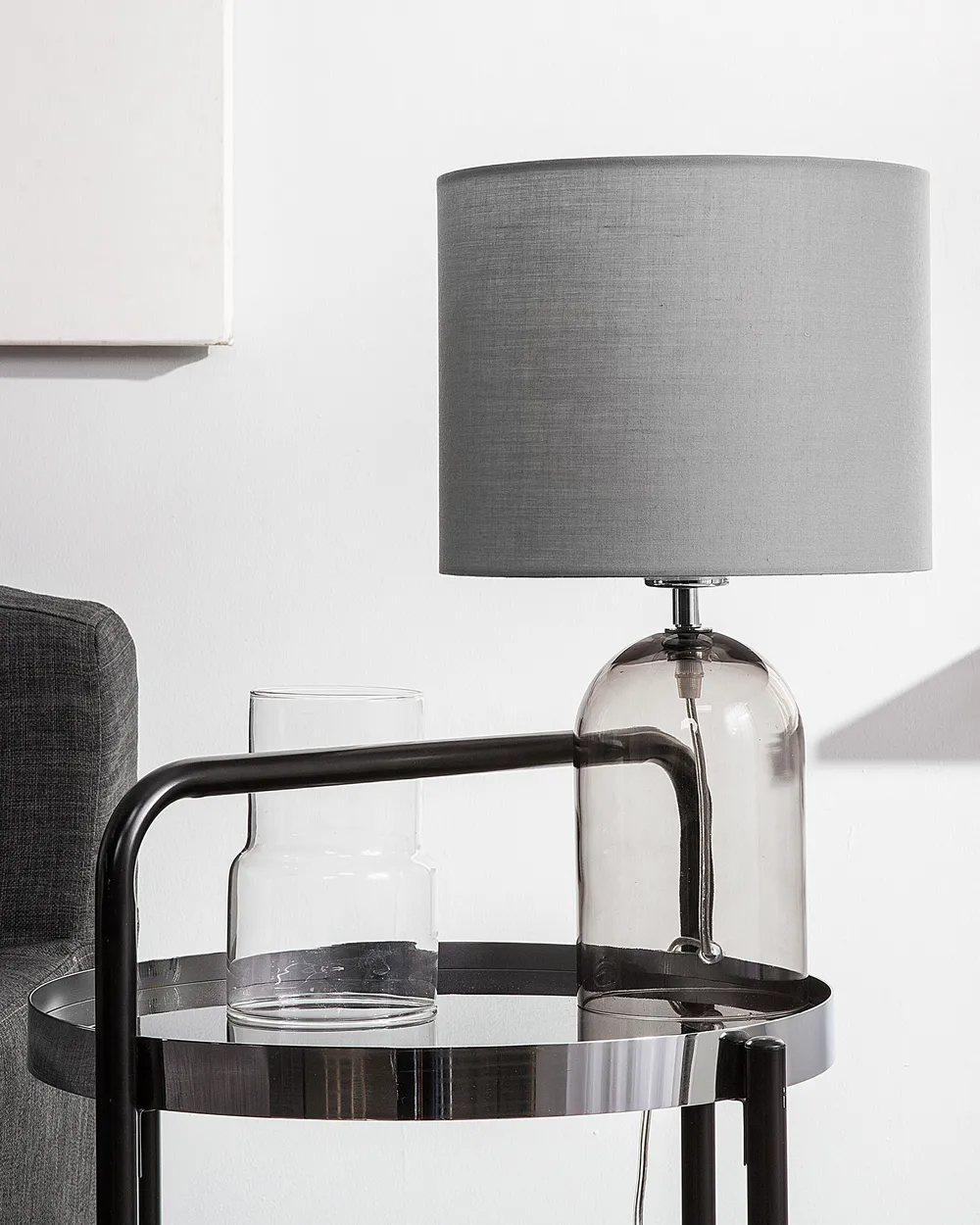 Table Lamp DEVOLL Glass Grey_741409