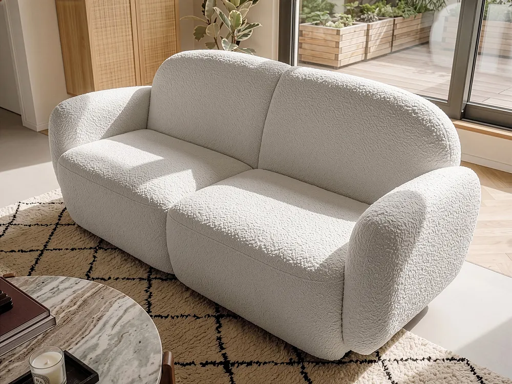 Sofa 3 Seater JULE Boucle Off-White