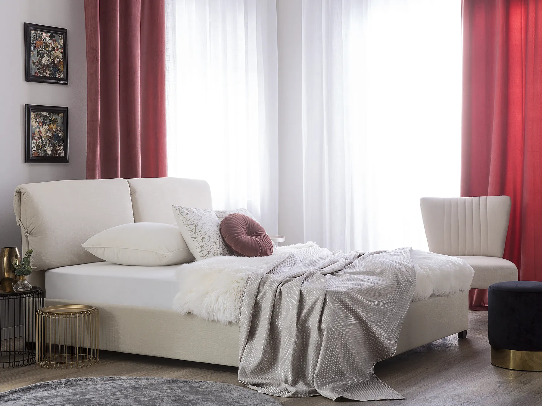 Vesisänky Kangas BELFORT 140 x 200 cm Vaaleanbeige_849949