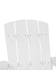 Trädgårdsstol ADIRONDACK med fotpall Vit_809494