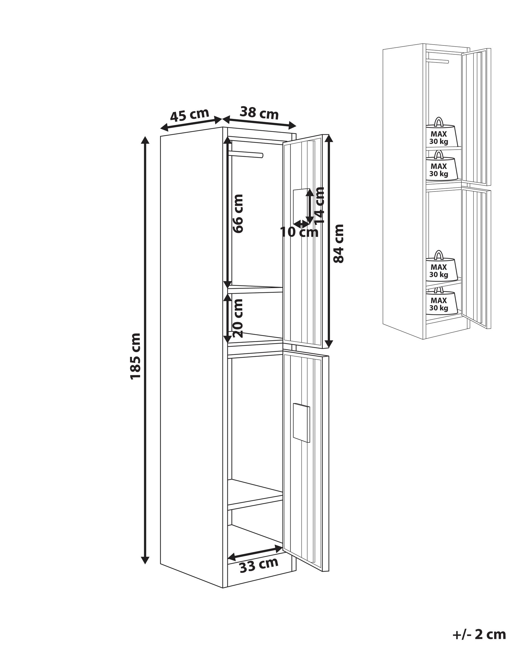 2-Tier Storage Locker ATHLETE Metal White/ Blue_1011722