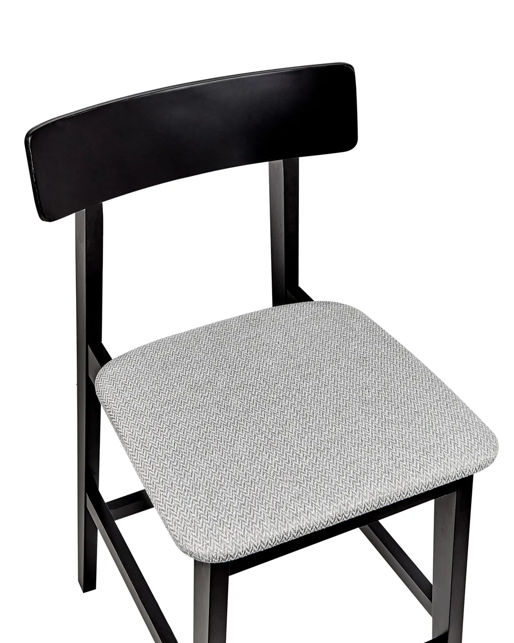 Set of 2 Bar Chairs ISANTI Wood Black/ Grey_945380