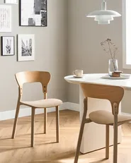 Set of 2 Dining Chairs WALDEN Light Beige_1077828
