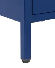 2 Drawer Bedside Table KYLEA Metal Navy Blue_826250
