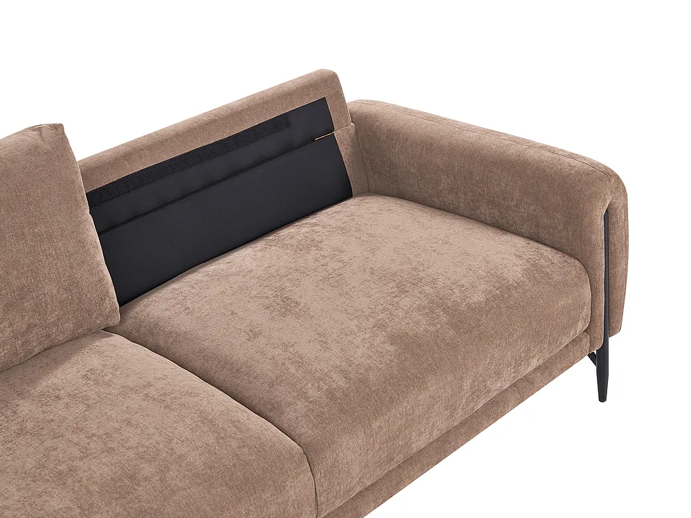 Sofa 3 Seater SKARO Chenille Brown_1156656