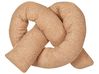 Throw Cushion GLADIOLUS 172 x 14 cm Boucle Light Brown Solid