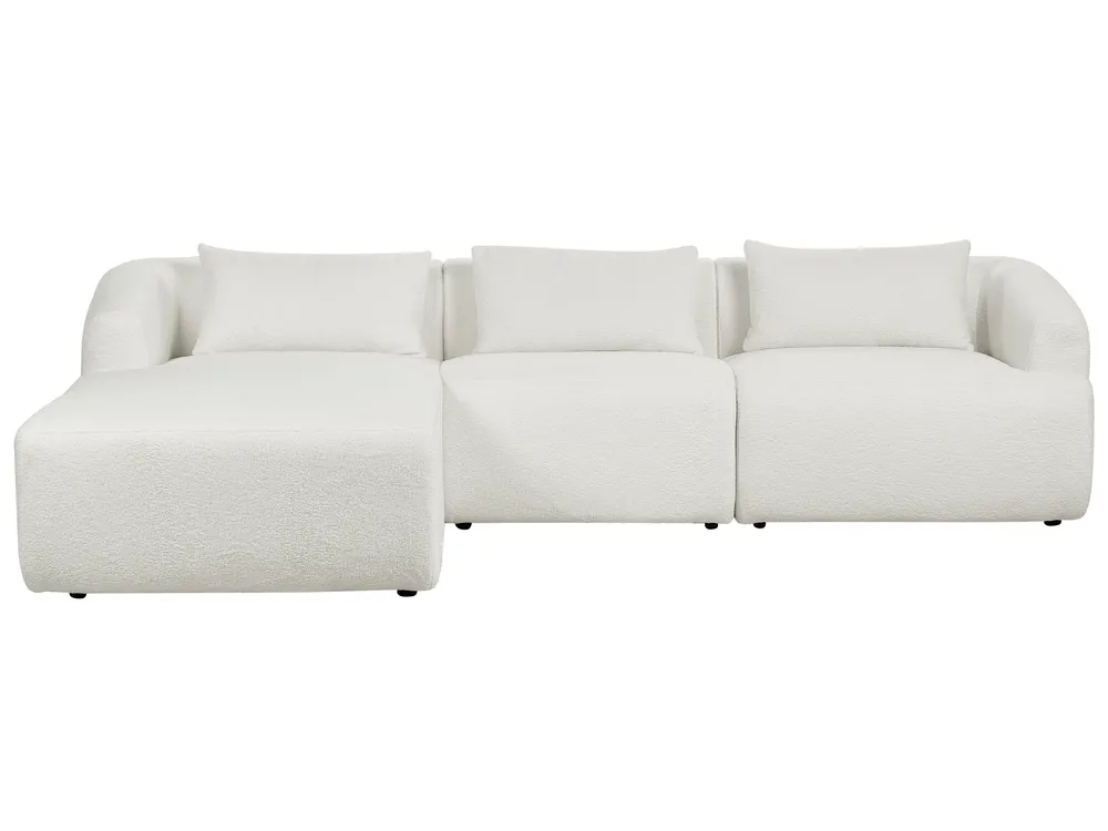 Corner Sofa 3 Seater SVANSELE Boucle Off-White Right Hand_901666