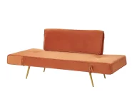 Sofa Bed 2 Seater SAARELA Velvet Orange_932706