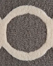 Rug ZILE Grey 80 x 150 cm Wool_674647