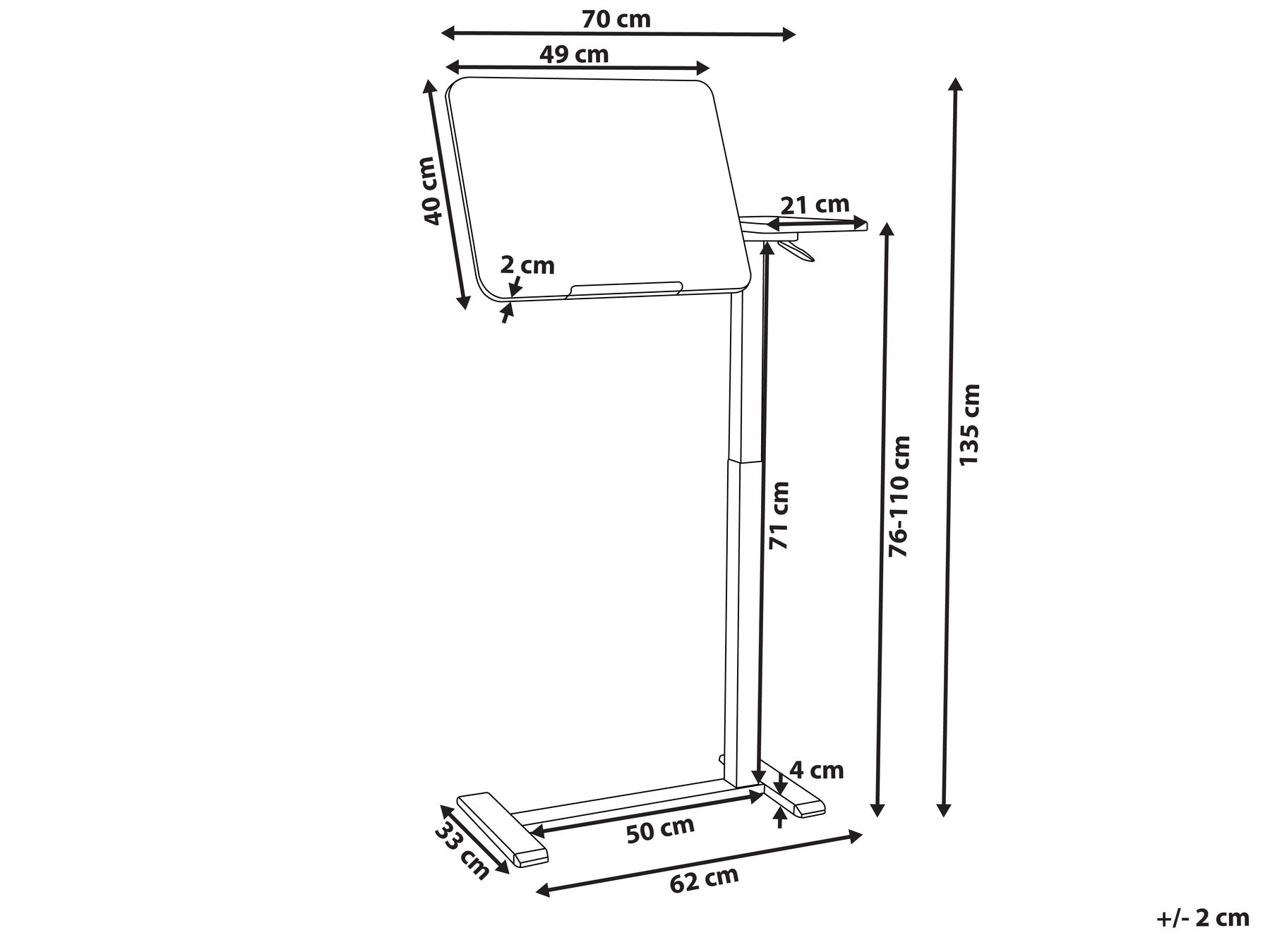 Manual Adjustable Laptop Stand SCHOLA 70 cm 40 cm Light Green_946097