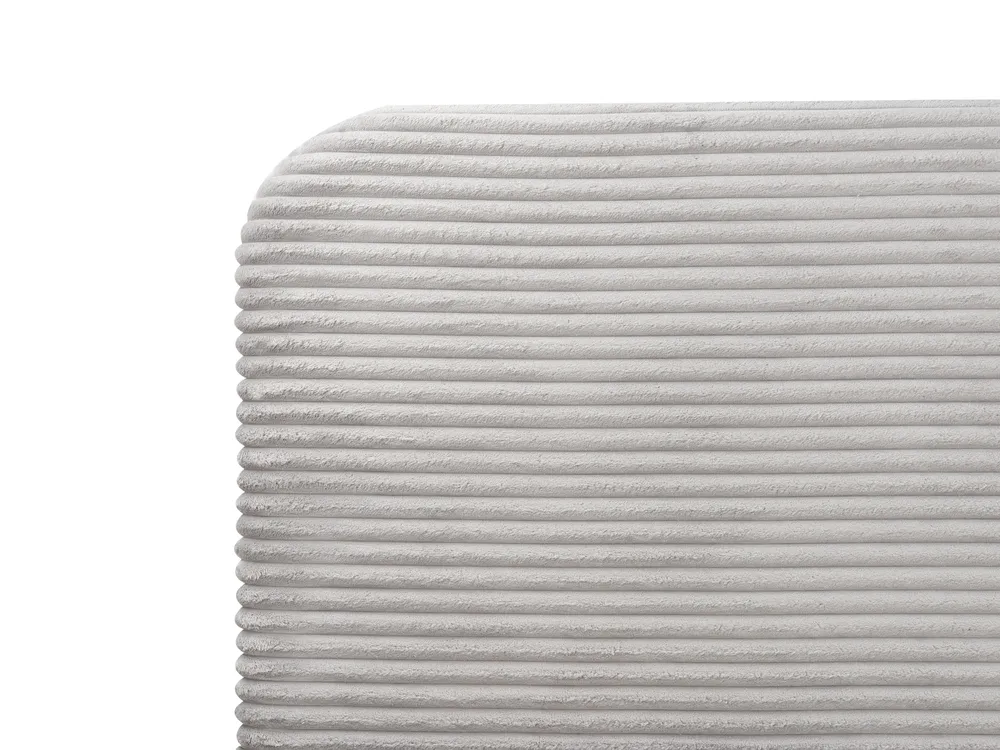 Bed Corduroy FLAYAT 160 x 200 cm (EU King Size) Light Grey_967848