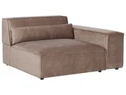 Modular Corner Sofa 4 Seater HELLNAR Fabric Light Brown Right Hand_912383