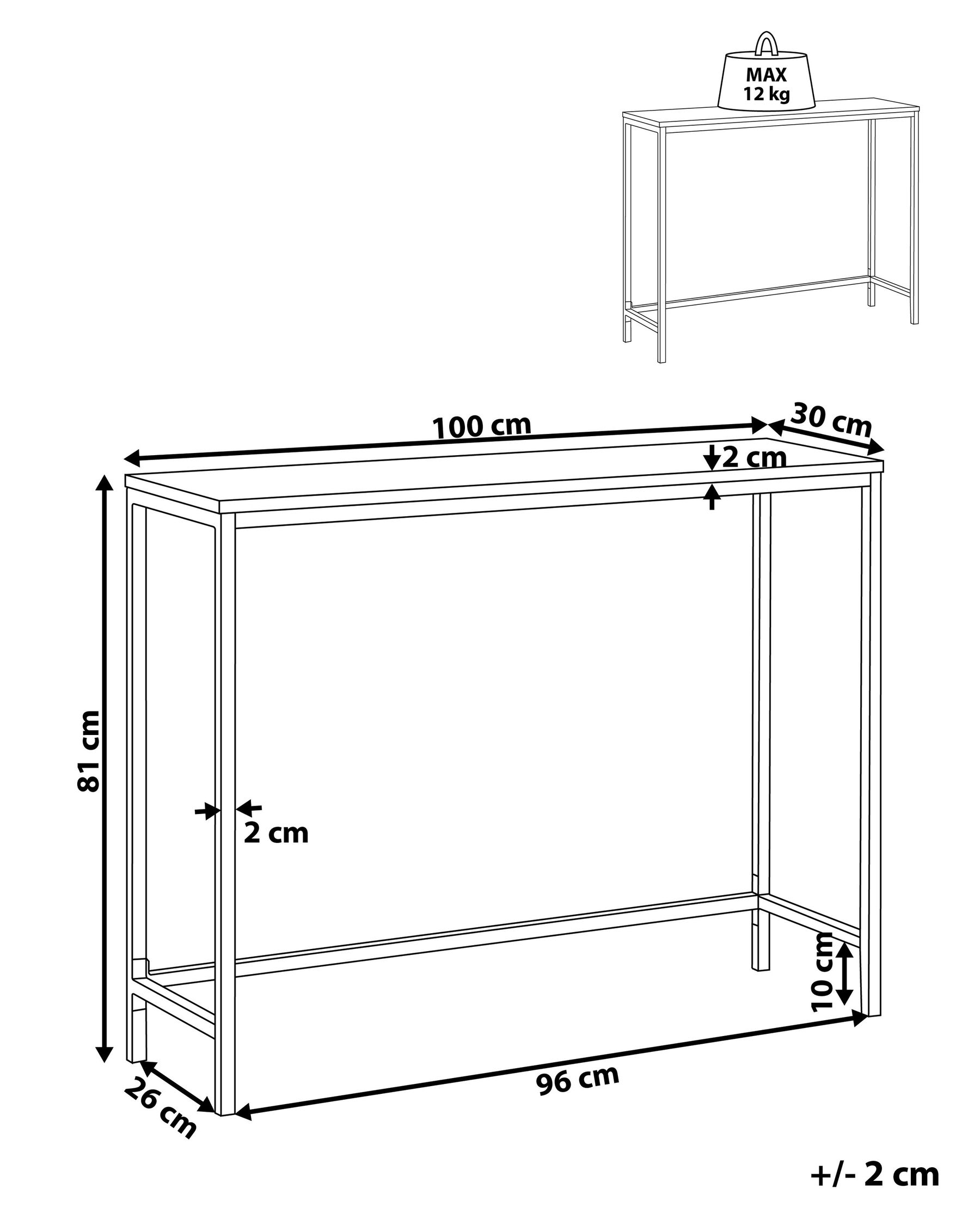 Console Table TULIA Dark Brown_814919