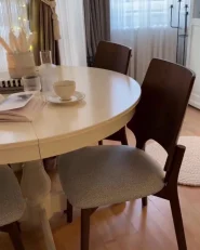 Set of 2 Dining Chairs ABEE Brown/ Grey_962799