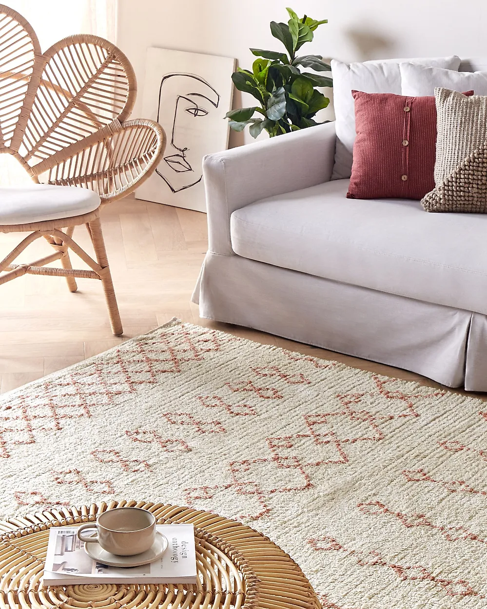 Matto BUXAR Beige 140 x 200 cm Puuvilla_1179996