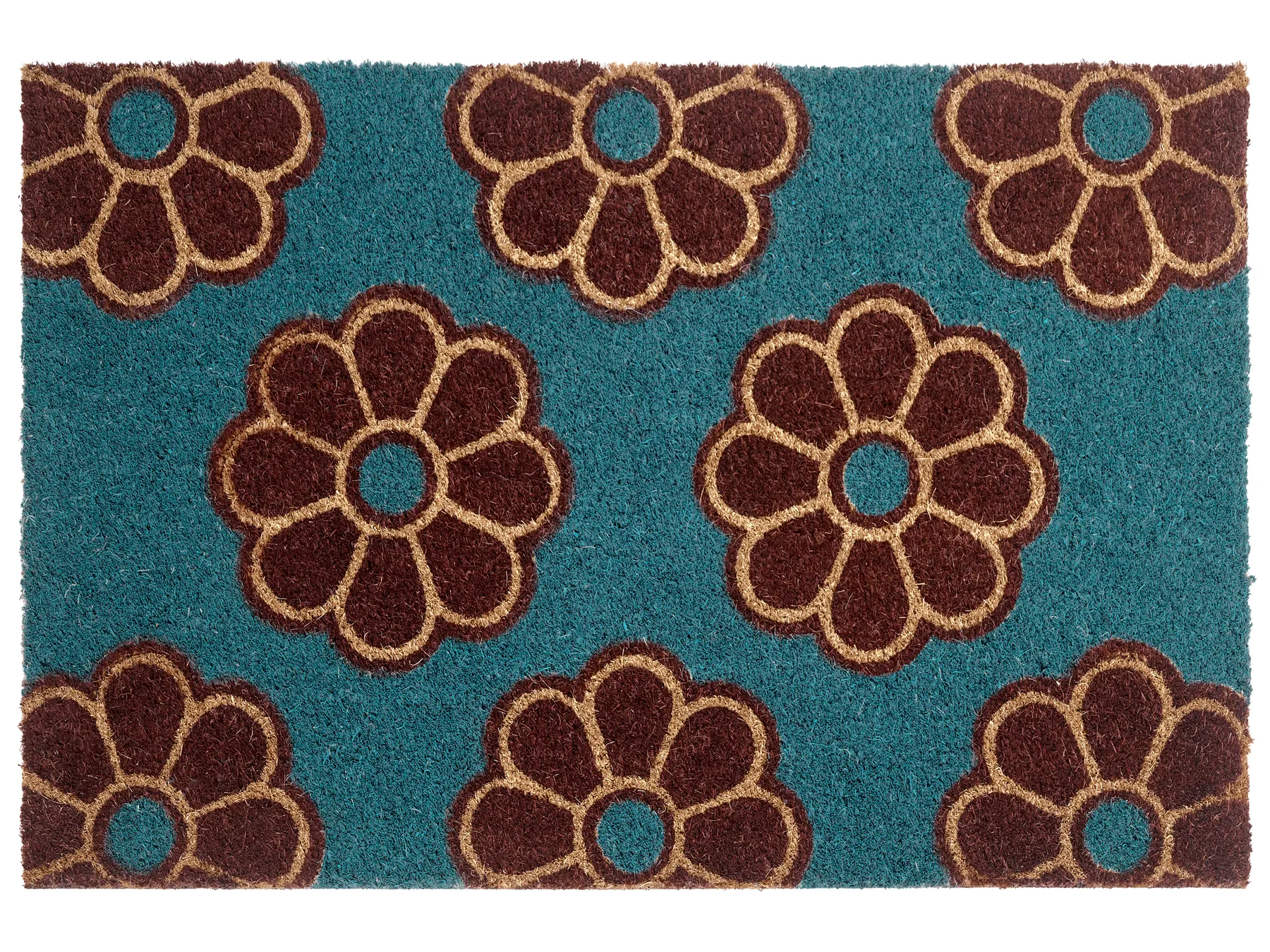 Doormat KULIK Blue 40 x 60 cm Flower Coir_1049682