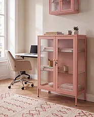 Vitriini HARLYN  90 cm Metalli Persikka_1160797