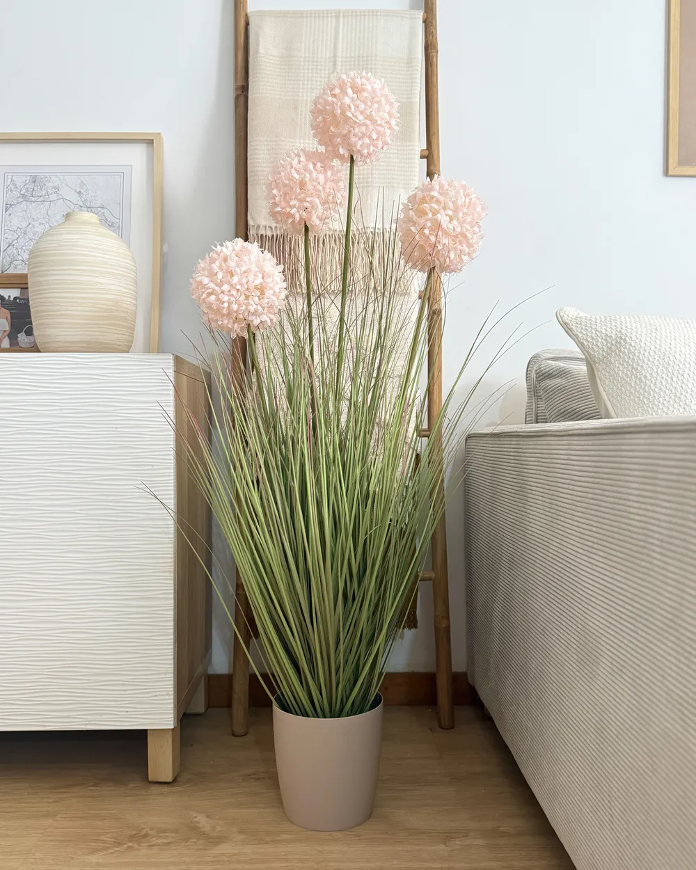 Konstgjord växt SNOWBALL BUSH 120 cm Rosa_1052636