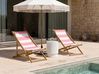Set of 2 Sun Lounger Replacement Fabrics ANZIO/AVELLINO 113 x 44 cm Red